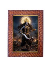 Mata Saraswati Photo Frame 17X21 Inch Religious Wall & Table Decor Frame | Mata Saraswati Spiritual Photo Frame For Home, Temple & Office (F18132X17X21)