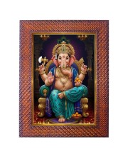 Lord Krishna Photo Frame 19X23 Inch Religious Wall & Table Decor Frame | Lord Krishna Spiritual Photo Frame For Home, Temple & Office | Decorative Hindu God & Goddess Frame (Pack Of 1) (F18105)