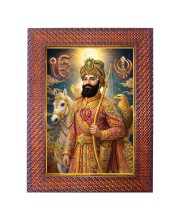 Sri Guru Angad Dev Ji Photo Frame 13X17 Inch Religious Wall & Table Decor Frame | Sri Guru Angad Dev Ji Spiritual Photo Frame For Home, Temple & Office | Decorative Hindu God & Goddess Frame (Pack