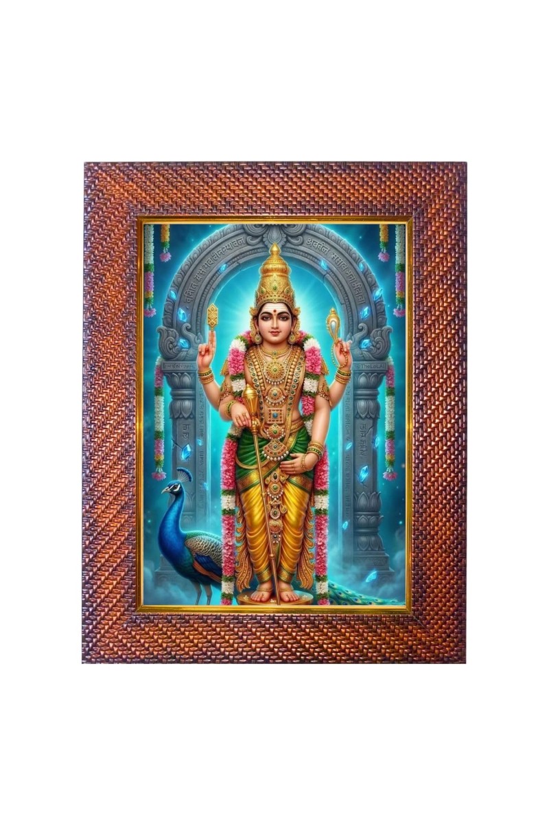 Lord Shiva Lord Ganesha Photo Frame 17X21 Inch Religious Wall & Table Decor Frame | Lord Shiva Lord Ganesha Spiritual Photo Frame For Home, Temple & Office | Decorative Hindu God & Goddess Frame (