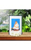 Hitech Sales Baro Maa Wooden Laminated Photo Frame with Stand for Pooja Room, Temple, Home Decor, Gift (Wallmount and Tabletop, 24 x 17 cm)