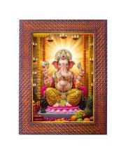 Lord Krishna Photo Frame 19X23 Inch Religious Wall & Table Decor Frame | Lord Krishna Spiritual Photo Frame For Home, Temple & Office | Decorative Hindu God & Goddess Frame (Pack Of 1) (F18109)