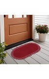 Home Beautiful Maroon Polyester Door Mat