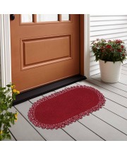 Home Beautiful Maroon Polyester Door Mat