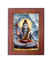 Lord Shiva Photo Frame Religious Wall & Table Decor Frame | Lord Shiva Spiritual Photo Frame For Home, Temple & Office | Decorative Hindu God & Goddess Frame (Pack Of 1) (F18071)