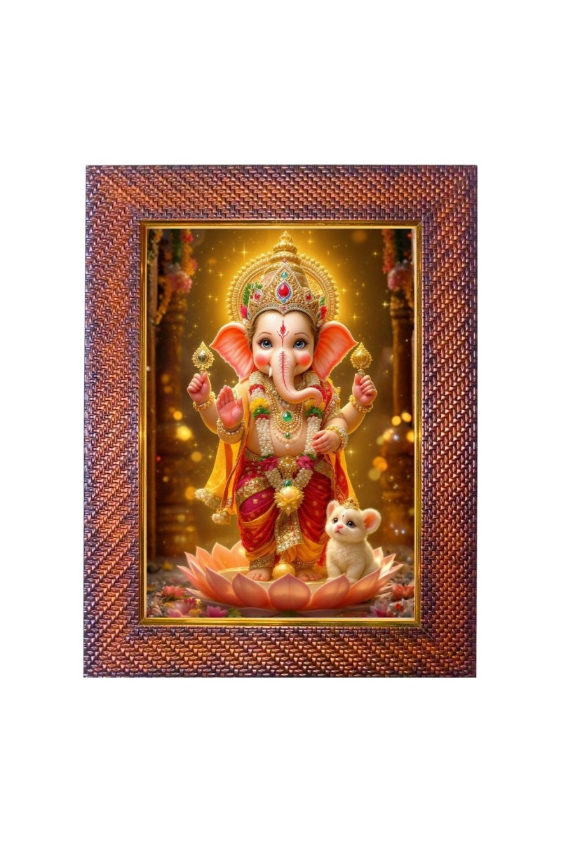 Lord Hanuman Photo Frame Religious Wall & Table Decor Frame | Lord Hanuman Spiritual Photo Frame For Home, Temple & Office | Decorative Hindu God & Goddess Frame (Pack Of 1) (F18087)
