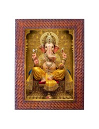 Lord Krishna Photo Frame 21X25 Inch Religious Wall & Table Decor Frame | Lord Krishna Spiritual Photo Frame For Home, Temple & Office | Decorative Hindu God & Goddess Frame (Pack Of 1) (F18103)