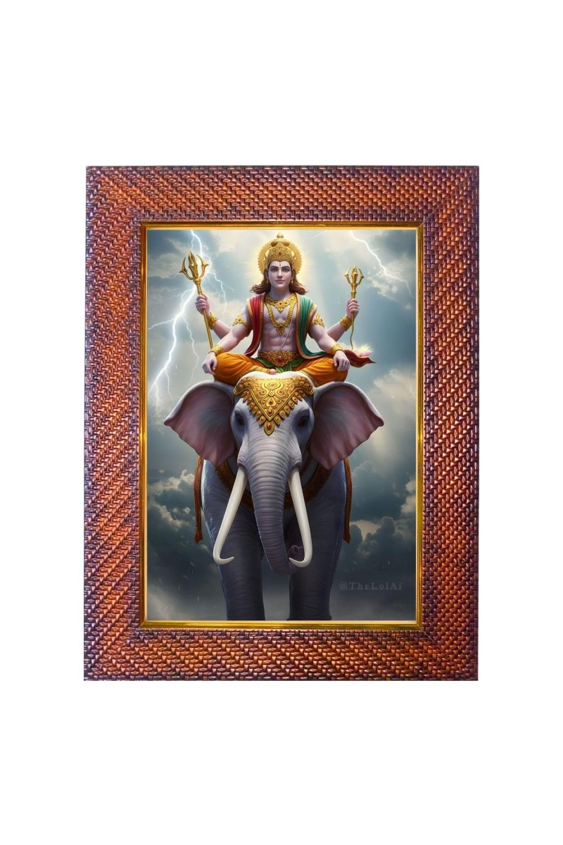 Lord Subrahmanya Photo Frame 13X17 Inch Religious Wall & Table Decor Frame | Lord Subrahmanya Spiritual Photo Frame For Home, Temple & Office | Decorative Hindu God & Goddess Frame (Pack Of 1) (F1