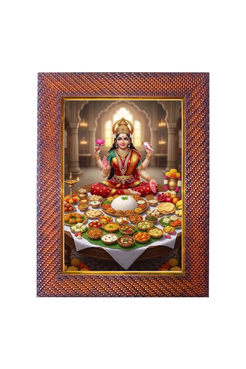 Lord Ganesha Photo Frame 13X17 Inch Religious Wall & Table Decor Frame | Lord Ganesha Spiritual Photo Frame For Home, Temple & Office | Decorative Hindu God & Goddess Frame (Pack Of 1) (F18134)