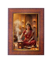 Lord Kartikeya Photo Frame 19X23 Inch Religious Wall & Table Decor Frame | Lord Kartikeya Spiritual Photo Frame For Home, Temple & Office | Decorative Hindu God & Goddess Frame (Pack Of 1) (F18135