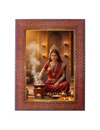 Lord Kartikeya Photo Frame 21X25 Inch Religious Wall & Table Decor Frame | Lord Kartikeya Spiritual Photo Frame For Home, Temple & Office | Decorative Hindu God & Goddess Frame (Pack Of 1) (F18135