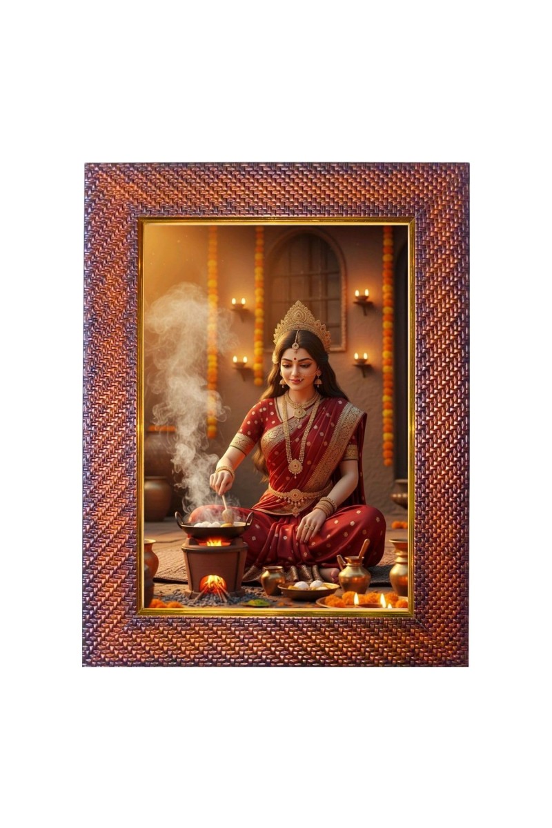 Lord Kartikeya Photo Frame Religious Wall & Table Decor Frame | Lord Kartikeya Spiritual Photo Frame For Home, Temple & Office | Decorative Hindu God & Goddess Frame (Pack Of 1) (F18135