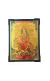 Hitech Sales Hindu Goddess Maa Durga Gold Plated Wooden Laminated Photo Frame 5x7 Inch Decorative Frame for Home, Office, and Temple