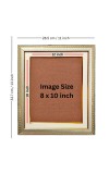 Classic Gold 11x13 Picture Frame with Mat for 8x10 Photo Ornate Design with Glass Front Wall Mount or Tabletop Display Timeless Frame for Family, Wedding, or Home Décor