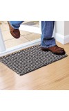 Home Beautiful Dark Grey Polyester Cotton Door Mat