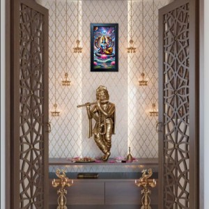 Hitech SalesLord Vishnu Religious Art Photo Frame – Acrylic Wall Decor for Home, Office & Temple (39.5 x 24.3 cm)