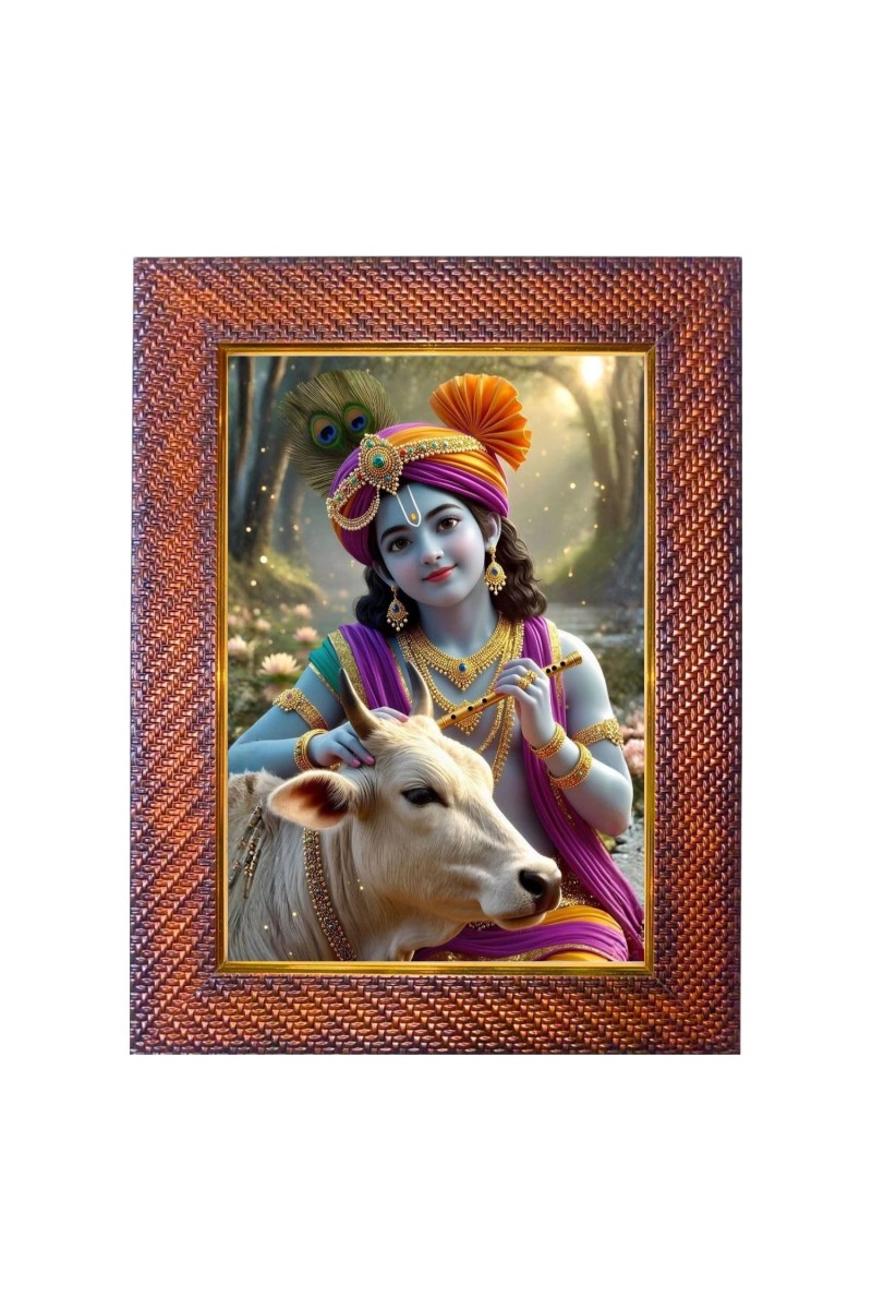 Lord Shani Dev Photo Frame Religious Wall & Table Decor Frame | Lord Shani Dev Spiritual Photo Frame For Home, Temple & Office | Decorative Hindu God & Goddess Frame (Pack Of 1) (F18111