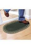 Home Beautiful Green Polyester Cotton Door Mat
