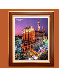 Nakhoda Masjid (Mosque), Kolkata Photo Frame, 10x14 Inches Stylish Framed Islamic wall art for Home & Office Decoration and gift for Muslims