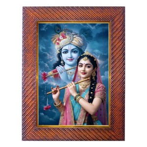 Lord Ganesha Photo Frame 21X25 Inch Religious Wall & Table Decor Frame | Lord Ganesha Spiritual Photo Frame For Home, Temple & Office | Decorative Hindu God & Goddess Frame (Pack Of 1) (F18102)