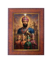 Lahiri Mahasaya Photo Frame 21X25 Inch Religious Wall & Table Decor Frame | Lahiri Mahasaya Spiritual Photo Frame For Home, Temple & Office (F18353X21X25)