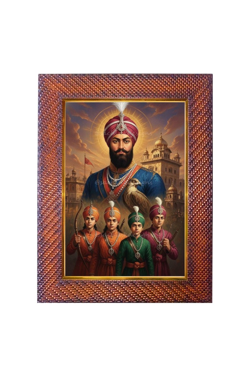 Lahiri Mahasaya Photo Frame 21X25 Inch Religious Wall & Table Decor Frame | Lahiri Mahasaya Spiritual Photo Frame For Home, Temple & Office (F18353X21X25)