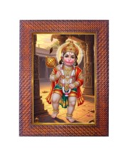 Lord Hanuman Photo Frame Religious Wall & Table Decor Frame | Lord Hanuman Spiritual Photo Frame For Home, Temple & Office | Decorative Hindu God & Goddess Frame (Pack Of 1) (F18091)