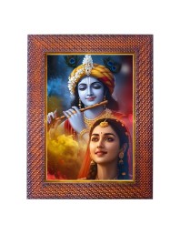 Lord Ganesha Photo Frame 17X21 Inch Religious Wall & Table Decor Frame | Lord Ganesha Spiritual Photo Frame For Home, Temple & Office | Decorative Hindu God & Goddess Frame (Pack Of 1) (F18090)