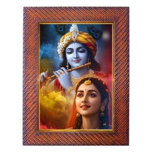 Lord Ganesha Photo Frame 17X21 Inch Religious Wall & Table Decor Frame | Lord Ganesha Spiritual Photo Frame For Home, Temple & Office | Decorative Hindu God & Goddess Frame (Pack Of 1) (F18090)
