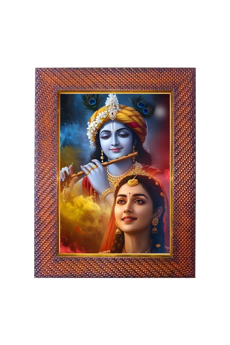 Lord Ganesha Photo Frame 15X19 Inch Religious Wall & Table Decor Frame | Lord Ganesha Spiritual Photo Frame For Home, Temple & Office | Decorative Hindu God & Goddess Frame (Pack Of 1) (F18090)
