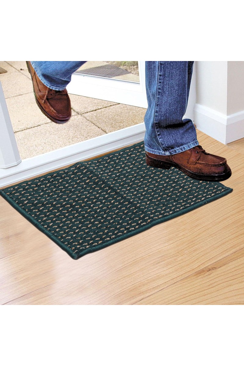 Home Beautiful Anti-Skid Blue Polypropylene Door Mat