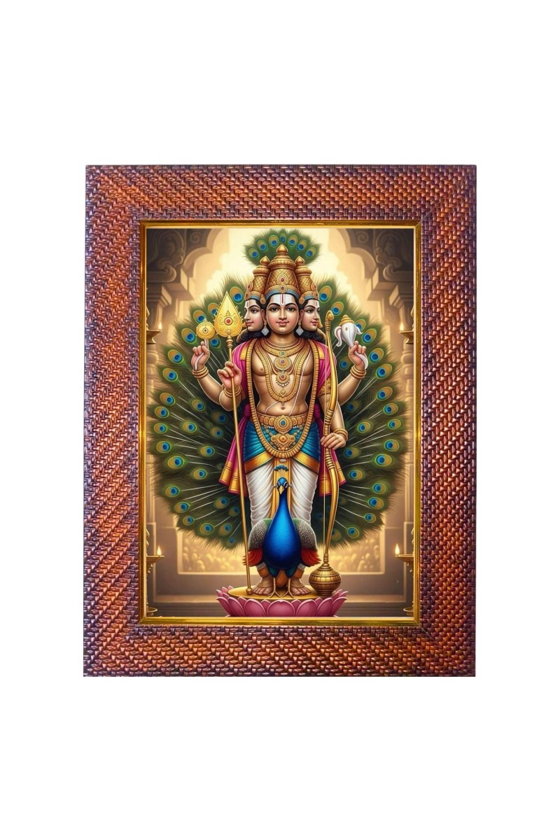 Lord Vishnu Varaha Avatar Photo Frame 19X23 Inch Religious Wall & Table Decor Frame | Lord Vishnu Varaha Avatar Spiritual Photo Frame For Home, Temple & Office (F18374X19X23)