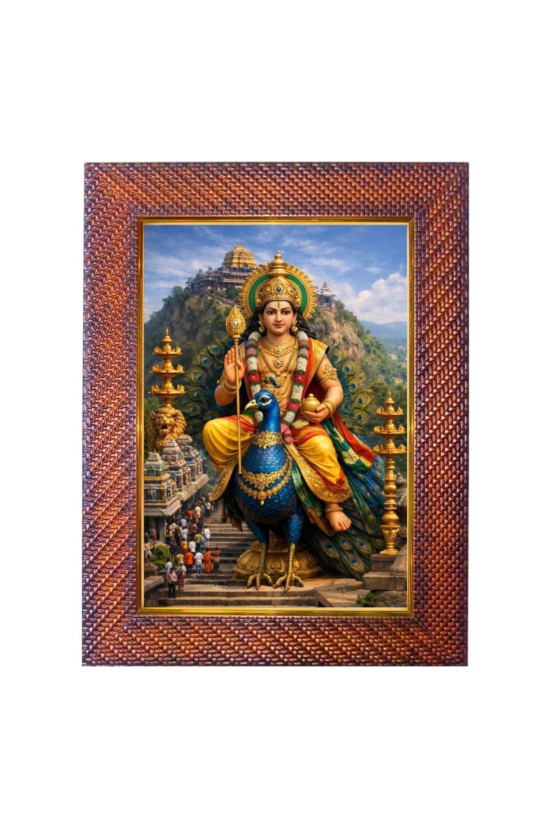 Mata Paravti Lord Ganesha Photo Frame 17X21 Inch Religious Wall & Table Decor Frame | Mata Paravti Lord Ganesha Spiritual Photo Frame For Home, Temple & Office (F18142X17X21)