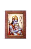 Lord Krishna Photo Frame 21X25 Inch Religious Wall & Table Decor Frame | Lord Krishna Spiritual Photo Frame For Home, Temple & Office | Decorative Hindu God & Goddess Frame (Pack Of 1) (F18085)