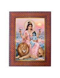 Neem Karoli Baba Photo Frame 21X25 Inch Religious Wall & Table Decor Frame | Neem Karoli Baba Spiritual Photo Frame For Home, Temple & Office | Decorative Hindu God & Goddess Frame (Pack Of 1) (F1