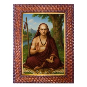 Lord Krishna Photo Frame 17X21 Inch Religious Wall & Table Decor Frame | Lord Krishna Spiritual Photo Frame For Home, Temple & Office | Decorative Hindu God & Goddess Frame (Pack Of 1) (F18332)