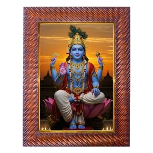 Lord Panchmukhii Hanuman Photo Frame Religious Wall & Table Decor Frame | Lord Panchmukhii Hanuman Spiritual Photo Frame For Home, Temple & Office | Decorative Hindu God & Goddess Frame (