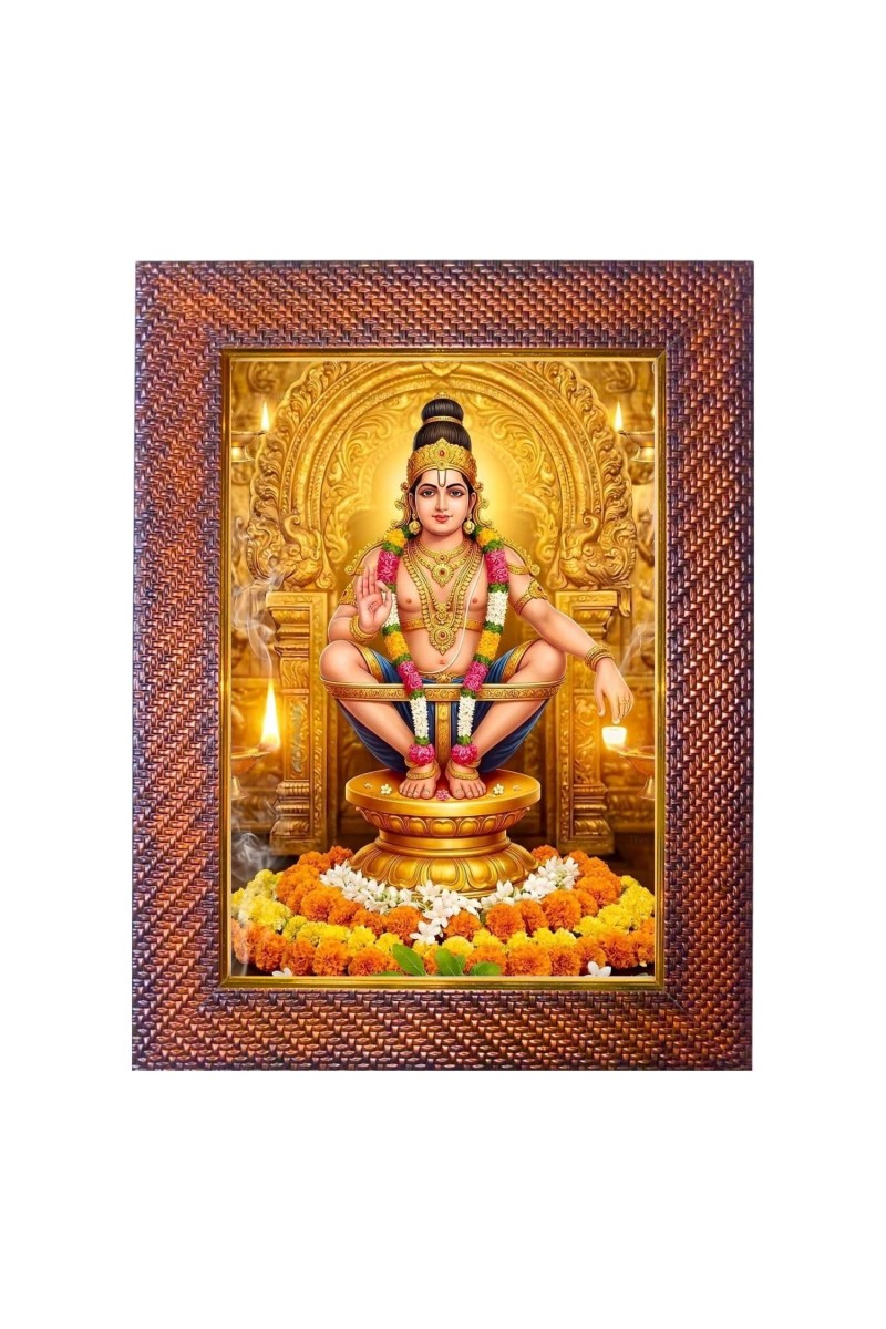 Lord Hanuman Photo Frame Religious Wall & Table Decor Frame | Lord Hanuman Spiritual Photo Frame For Home, Temple & Office | Decorative Hindu God & Goddess Frame (Pack Of 1) (F18219)