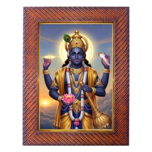 Lord Hanuman Photo Frame 21X25 Inch Religious Wall & Table Decor Frame | Lord Hanuman Spiritual Photo Frame For Home, Temple & Office | Decorative Hindu God & Goddess Frame (Pack Of 1) (F18084)