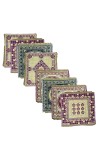 Hitech Sales Pure Cotton Puja Aasan Set Designer Prayer Mats for Puja, Meditation or Sitting on Floor & Multipurpose Use - Size 20 x 20 inch (Multicolor) (8)