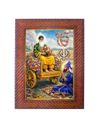 Guru Nanak Photo Frame 17X21 Inch Religious Wall & Table Decor Frame | Guru Nanak Spiritual Photo Frame For Home, Temple & Office | Decorative Hindu God & Goddess Frame (Pack Of 1) (F18246)