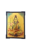Hitech Sales Hindu God Shiva Gold Plated Wooden Laminated Photo Frame 5x7 Inch Decorative Frame for Home, Office, and Temple