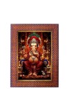 Lord Ganesha Photo Frame 17X21 Inch Religious Wall & Table Decor Frame | Lord Ganesha Spiritual Photo Frame For Home, Temple & Office | Decorative Hindu God & Goddess Frame (Pack Of 1) (F18073)