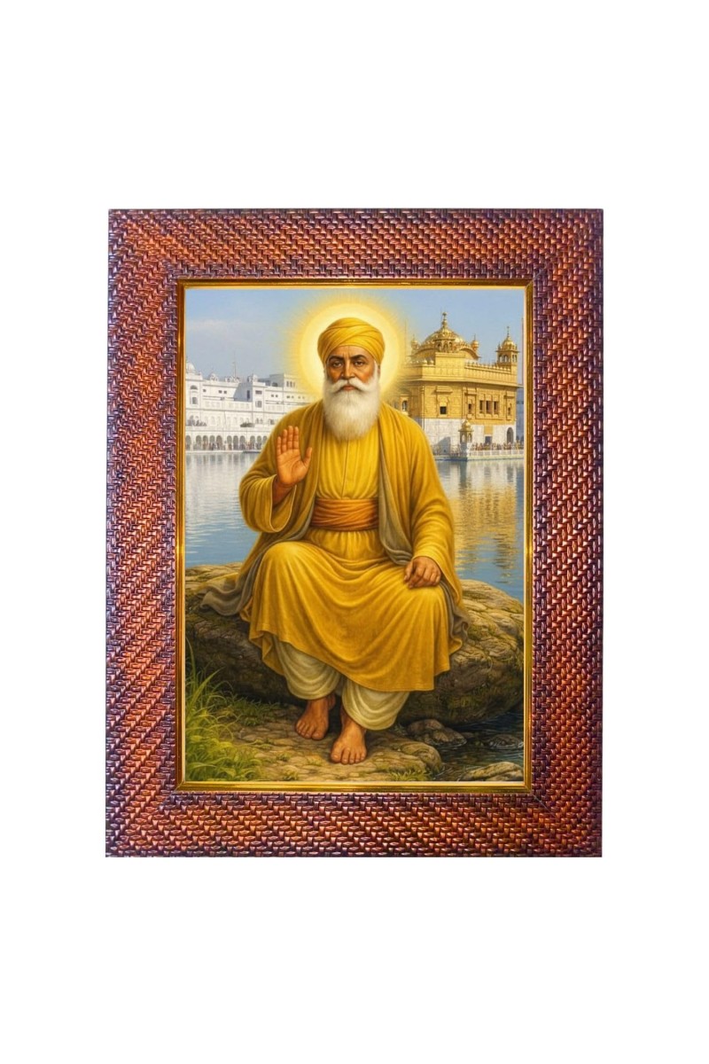 Guru Gobind Singh Ji Photo Frame 21X25 Inch Religious Wall & Table Decor Frame | Guru Gobind Singh Ji Spiritual Photo Frame For Home, Temple & Office (F18240X21X25)