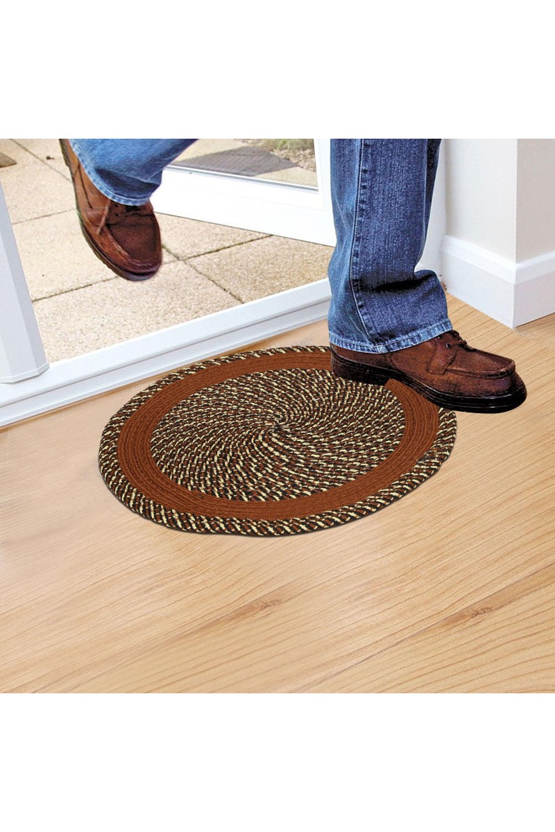 Home Beautiful Beige Polyester Door Mat