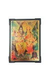 Hitech Sales Hindu God Shiv and his Pariwar Gold Plated Wooden Laminated Photo Frame 5x7 Inch Decorative Frame for Home, Office, and Temple