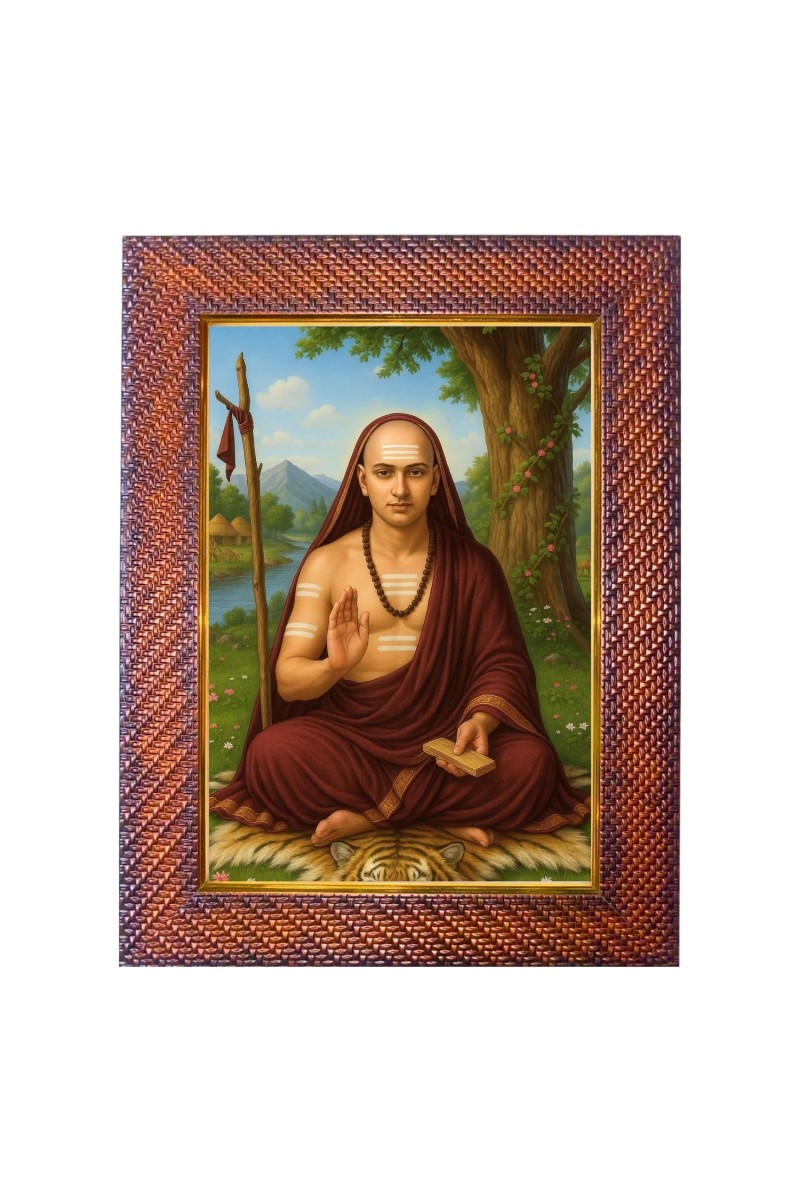 Anandamayi Ma Photo Frame 21X25 Inch Religious Wall & Table Decor Frame | Anandamayi Ma Spiritual Photo Frame For Home, Temple & Office | Decorative Hindu God & Goddess Frame (Pack Of 1) (F18326)