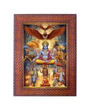 Mata Lakshmi Photo Frame 13X17 Inch Religious Wall & Table Decor Frame | Mata Lakshmi Spiritual Photo Frame For Home, Temple & Office (F18382X13X17)