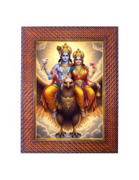 Mata Lakshmi Photo Frame 17X21 Inch Religious Wall & Table Decor Frame | Mata Lakshmi Spiritual Photo Frame For Home, Temple & Office (F18383X17X21)