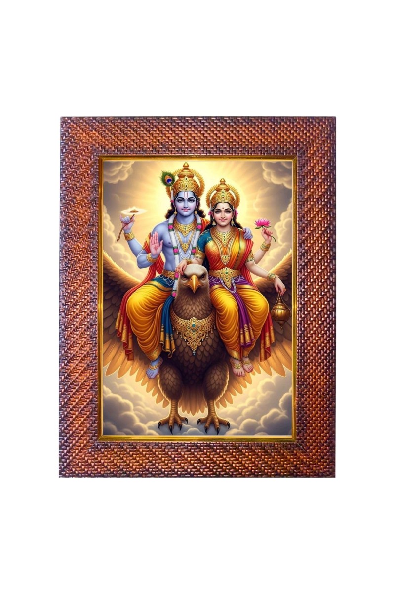 Mata Lakshmi Photo Frame 13X17 Inch Religious Wall & Table Decor Frame | Mata Lakshmi Spiritual Photo Frame For Home, Temple & Office (F18383X13X17)